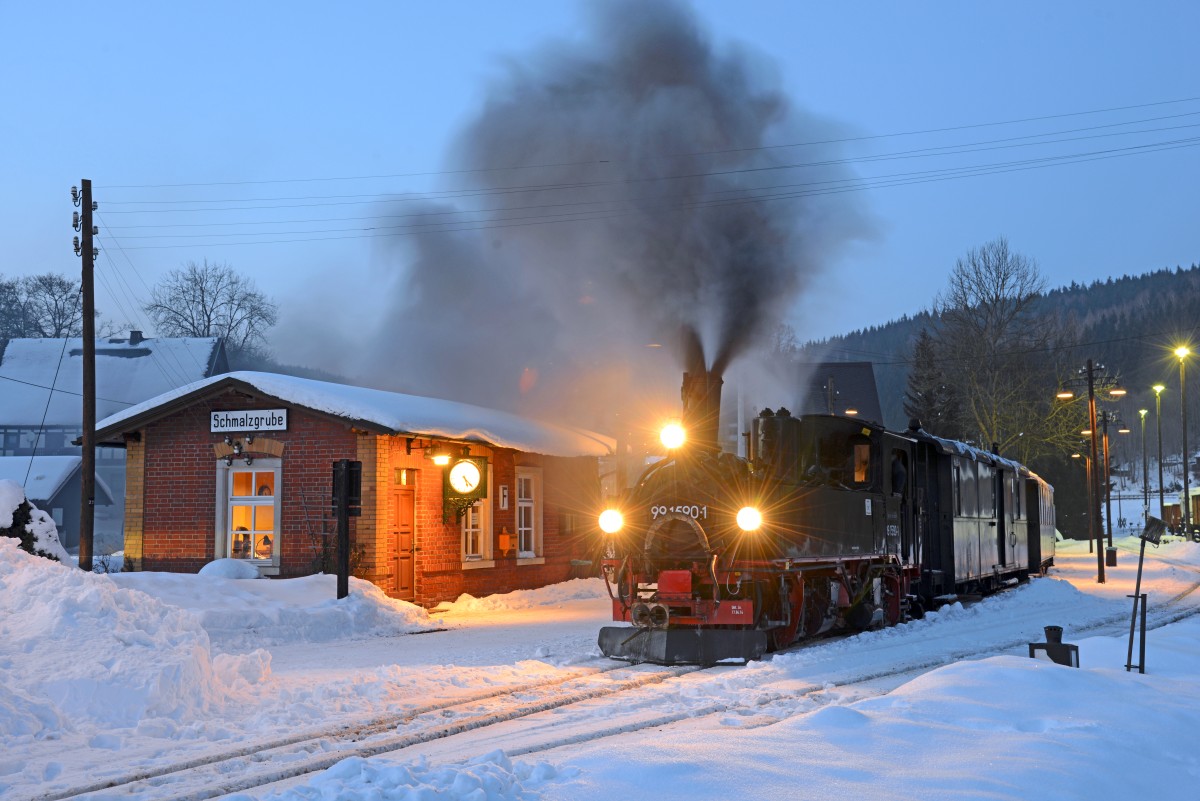 Preßnitztalbahn - Bahnhof Schmalzgrube © CHRISTIAN SACHER